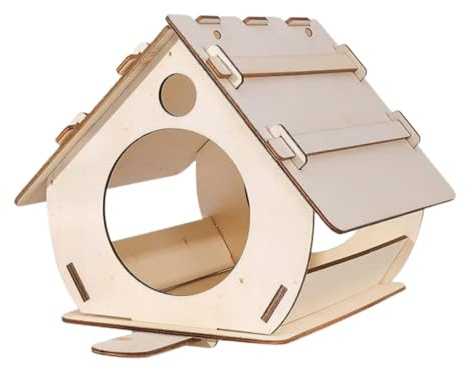 Moreeulsi Unlackiertes Vogelhaus aus Holz – Bauen Sie es selbst ein Vogelhaus-Set, unlackiertes Vogelhaus aus Holz für Erwachsene zum Bauen, kreatives Vogelhaus