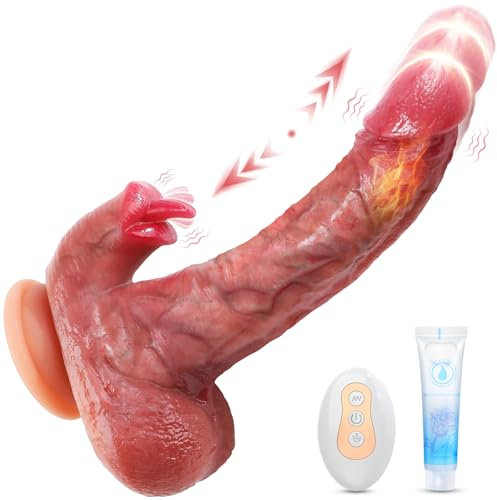 Sex Toys Thrusting Dildo Vibrator - Adult Remote Control Dildos Vibrators Anal Toy for Men & Women,Erotic Toys4couples Realistic Penis Machine with 9 Thrusting & Vibrating Modes, Gay Prostate Massager