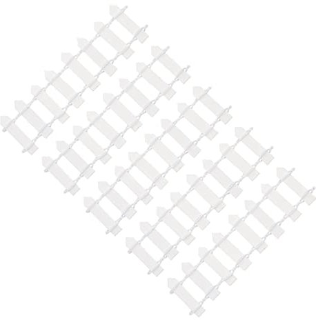 Gogogmee 10stücke Teiliges Miniatur-Zaun Weiß Resin DIY Feengarten Deko Modular Verknüpfbar Wetterfest Für Miniaturgärten Sukkulenten Und Bastelprojekte
