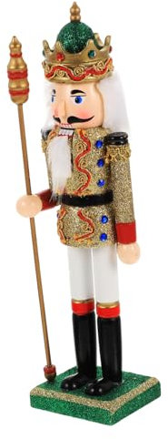 Beatifufu Decorazione Natalizia Nutcracker Legno Ornamentale Per Festa Di Natale Per Casa Ufficio e Di Natale Design Unico e Divertente