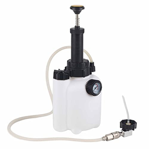 Yctze 3L Pneumatischer Bremsentlüftungsflüssigkeits-Absaugsatz mit Anschluss, 90°-Winkelkappe, Geeignet für ABS-Systeme, 42 Mm Durchmesser