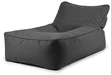 Outdoor-Sitzsack, einfarbig, faltbar, für Erwachsene, Sitzsack, Liege, Garten, Sitzsack, großer Mann, schwarz, wasserdicht und Stoff, bequemes und stilvolles Design, für den Innen- und Außenbereich