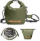 K&F Concept Borsa Fotocamera, Borsa a Tracolla per Fotocamera Reflex Custodia Morbida per Macchine Fotografiche Reflex Compatta Videocamera per le donne-Verde