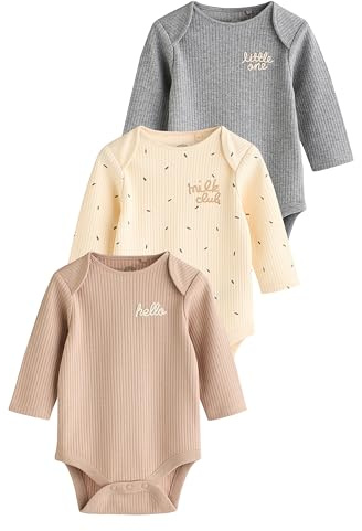 NEXT Nyfödda unisex 3-pack babybodys Neutral Milk Club 74-80