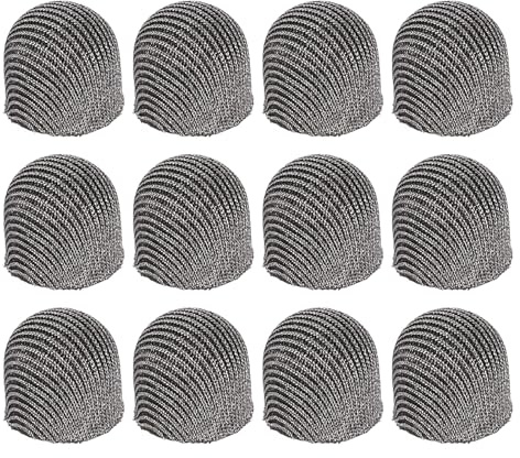 PATIKIL 7mm (0.28) Replacement Stylus Pen Tips, 12Pcs Conductive Mesh Fiber Touch Screen Pens Tip for Mobile Phones Computers Tablets E-readers Smart Drawing Boards, Gray