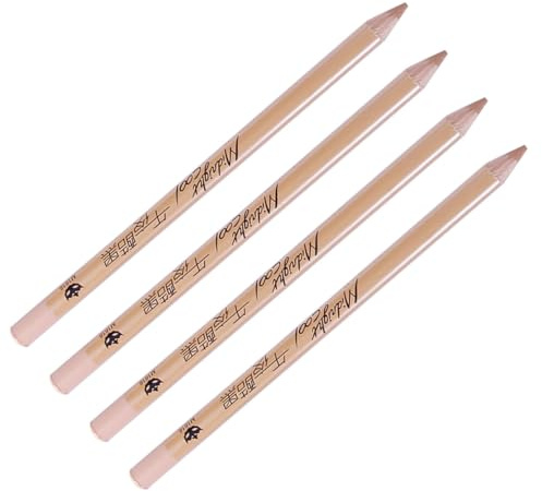 FOMIYES Stylo Correcteur de Maquillage Portable en Bois 4pcs pour Camoufler les Cercles Sombres, Taches et Imperfections, pour Voyage et Déplacements Professionnels