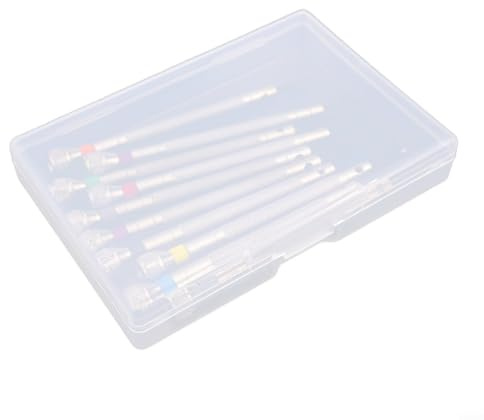 Schraubendreher-Set, 10-teilig, für Uhrmacher- und Brillenreparatur, 0,6–2,0 mm, Mini-Handwerkzeuge mit Schlitz und für Kreuzschlitz-Spitzen, Edelstahl-Schmuck-Werkzeug-Set