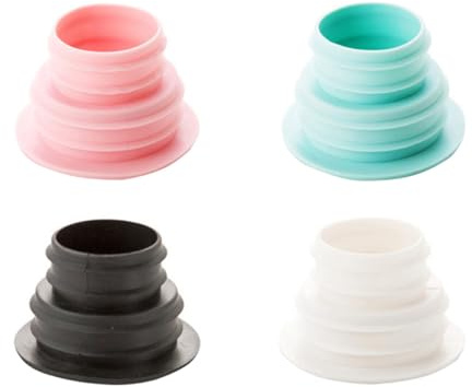 MAGICLULU Lot de 4 Joints D'étanchéité en Silicone Flexible pour Tuyaux D’évacuation Cuisine et Machine à Laver, Bouchons Anti-odeur pour Siphons de Sol, Protection Drain Couleur Aléatoire