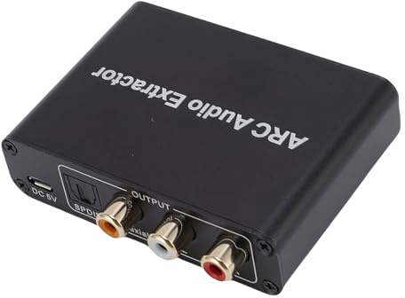 Annadue Estrattore Audio Adattatore ARC, Convertitore ARC da Ottico Coassiale a HDMI 192KHz, Audio Digitale con Silenziamento Automatico del Segnale in Lega di Alluminio per Altop