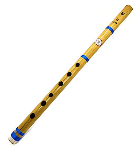 Indische Bambusflöte, Fipple-Flöte, 43 cm, Bansuri_Klarinette, Musikinstrument (43 cm Fipple)
