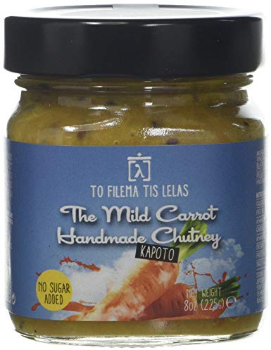 To Filema Tis Lelas Handmade Mild Carrot Chutney,2x225g | Greek Artisan Fruit & Vegetable Chutney | Mild Savoury Spread | Vegan, Gluten Free