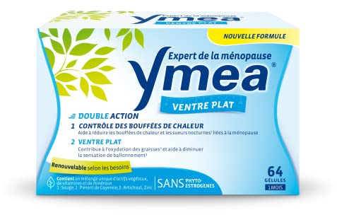Ymea Ventre Plat - Complément Alimentaire Ménopause - x64 Gélules - 1 mois