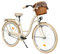 MILORD. 26 Zoll 3-Gang Creme-braun Komfort Fahrrad mit Korb und Rückenträger, Hollandrad, Damenfahrrad, Citybike, Cityrad, Retro, Vintage