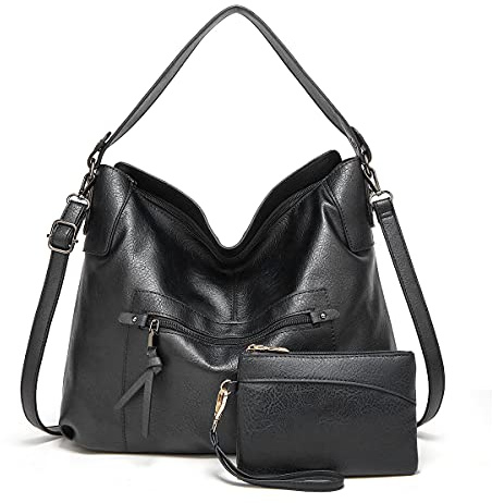 Gladdon Hobo Bags for Women Large Capacity Handbags Bags Ladies Tote Bags Leather Crossbody Shoulder Bags with Small Purse Set 2PCS