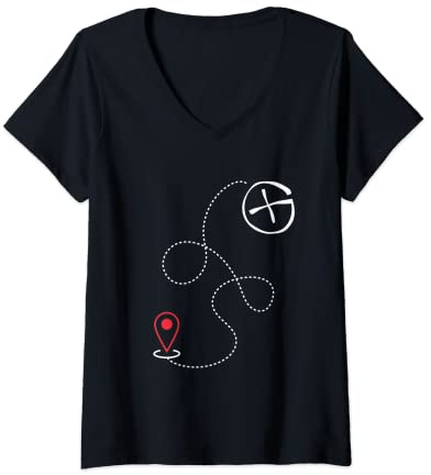 Femme Géocacheurs amusants I Nerdy Outdoors I Géocaching T-Shirt avec Col en V