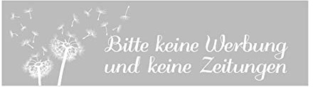 banjado® Keine Werbung Aufkleber Briefkasten/Aufkleber Keine Werbung wetterfest & UV-beständig/Sticker keine Werbung mit Motiv/Keine Werbung Aufkleber lustig