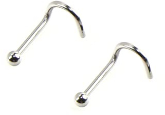 Beydodo Piercing Nase Chirurgenstahl, Nasenpiercing Haken mit Bead, Nasenring Piercing Nostril Ring Set