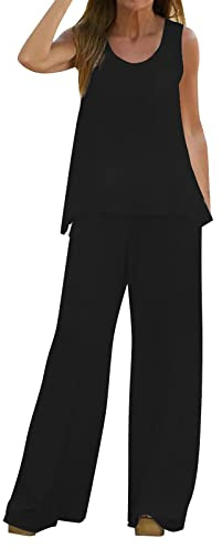 MJGkhiy Tuta Elegante Donna Cerimonia Estiva in Due Pezzi, Trasparente Larghi Curvy Completo Da Sera
