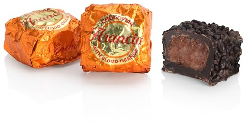 Venchi - Chocoviar Naranja - Bombón de Chocolate Extra Negro con Relleno de Naranja Sanguina, 1 kg - Sin Gluten - Vegano