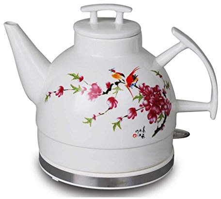 DameCo Bollitori Bollitore Elettrico in Ceramica Teiera per Acqua Senza Fili, teiera-Retro brocca da 1 litro, 1000 W Veloce (Colore : A) Interesting