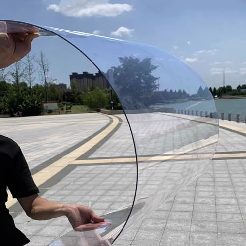 Dach Platten aus Polycarbonat UV-beständig Transparente Acrylplatten Kunststoffplatte Vordach Haustür Überdachung,Ersatzplatten für Gewächshaus Balkon Pavillon Dach,Anpassbar (0.6 * 2m)