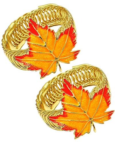 RORPOIR 2St Thanksgiving orange Ahornblatt Vorhang Schnalle Metall Frühling Vorhang Krawatte Legierung Vorhang Krawatte Seil Gardinenband zurück vorhängeschloss Fenstervorhänge Golddekor