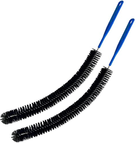 Abflussbürste 2pcs 20,5 Zoll Flexible biegsame Abflussreinigungsbürste mit weicher feiner Nylonborste und Kunststoffgriff Rohrreinigungswerkzeug Langtrockner Entlüftungsbürste für Waschmaschinen Küch