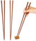 SRLWMYI Lot de 2 Paires de Baguettes Longues Baguettes de Cuisine en Bois Naturel Réutilisables Longues Baguettes Traditionnelles en Bois Chinois, pour Hotpot, Friture, Cuisson, Noodle(33cm)