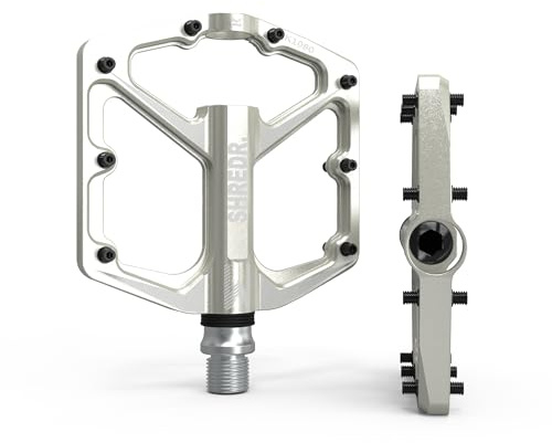 SHREDR. Ryzr Flat Pedale für MTB | Superleichte Flatpedals fürs Mountainbike | In 9 Farben | Superleicht: 320gr. pro Paar