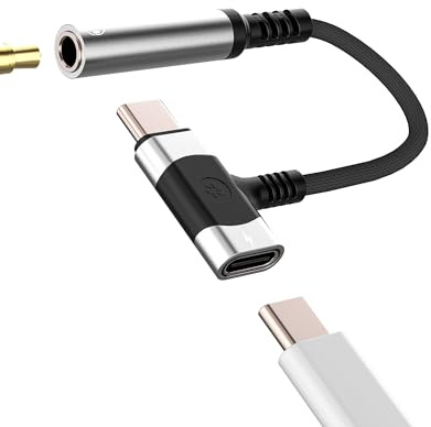 for iPhone15 Adaptor USB C to 3.5mm Jack Headphone Adapter (2in1)for Apple iPad compatible for Samsung 60W Aux Cable Type C Audio Charger Splitter Car Charging Converter Earphone Dongle Port Connector