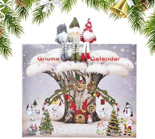 Weihnachtswichtel-Adventskalender 2024, 24-tägiger Weihnachts-Adventskalender Mit Sammelbaren Wichtelpuppen, Weihnachts-Countdown-Kalender 2024, Weihnachtsferien-Adventskalender 2024 30,5x25cm