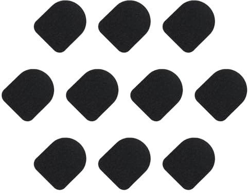QUARKZMAN Guanti Touch Screen Sticker 1 x 4/5 Ultra Alta Sensibilità Flessibile Fibra di Carbonio Ultra Sottile Adesivo Nero per Guanti, 16 Pezzi (10 In 1)