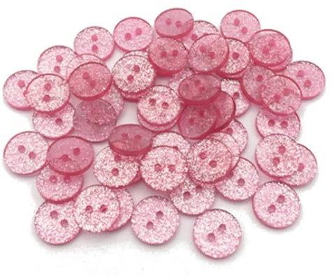 Knöpfe 15mm Acryl 10 x rund Glitzer rosa pink Glitter jetzt günstig