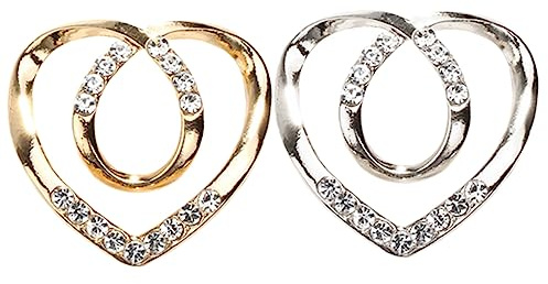 GALPADA 2 Pcs Scarf Ring and T-shirt Buckle Set, Gold and Silver Tone Metal Clips for Women’s Shirt and Dress Accessories, Scarf Tie Holder for Sweater and Cardigan Styling