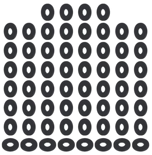 PATIKIL 120 piezas Arandelas planas de nylon M6 6mm ID 16mm OD negro | 1.5mm de grosor, Arandelas redondas planas de sellado de plástico, Espaciador Juntas de repuesto