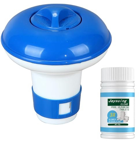 BAGUBDR Chlorine Dispenser for Hot Tub, Adjustable Floating Dispenser, Tablet Form, Hot Tub Accessories, Suitable for Above-Ground & In-Ground Pools, Spas & Aquariums
