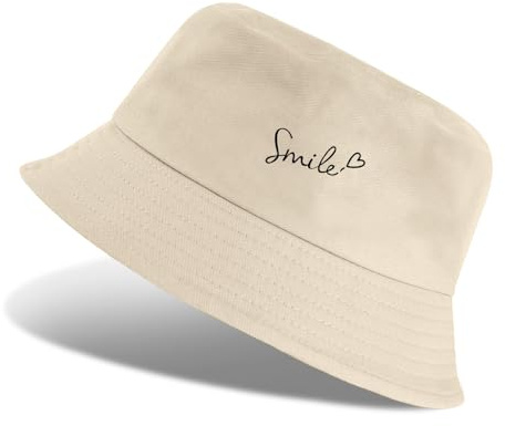 Nadeer Bobs fiskarhatt vikbar hinkhatt bomull andningsbar hinkhatt solskydd anti-UV-mössa för män unisex sommar utomhus, Beige-D, One size