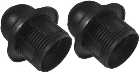 SHINEOFI 2 Pezzi E26 Prese Leggera Porta Della Lampada A Ciondolo Retrò Nera E26 Plastica Standard Bulb Bulb Bulb Sostitcement for Home Fai Da Te Faile Di Illuminazione Fai-da-te