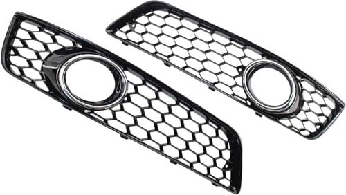JNLIFT ABS Auto Nebelscheinwerfer für Audi A3 8P 2009-2013 8P0807681D 8P0807682D,Abdeckungsgrill Vordere Stoßstange Kühlergrill Abdeckung,Nebelscheinwerferlamellen Dekoration