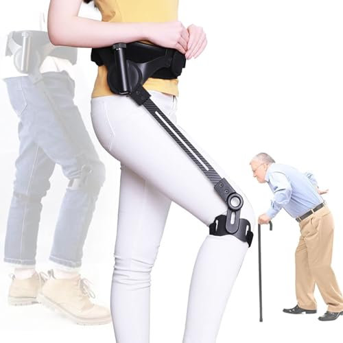 Elektrische Gehhilfe, Exoskelett-Unterstützung beim Gehen, 3-stufig einstellbare Stärke, bionische elektrische Gehhilfen, Rehabilitationsunterstützung für die unteren Gliedmaßen,Right Leg-M