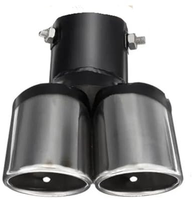 Terminale Scarico Terminale Scarico Universale Auto 63 Mm Doppia Uscita Acciaio Inox Cromato Finitura Finale Rivestimento Gola Posteriore Modificato Terminales(62mm)