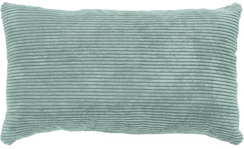 andiamo Kissen Emy in Cord-Optik - Sofakissen mit Füllung Bezug - Zierkissen Dekokissen Kopfkissen 30 x 50 cm Salbei