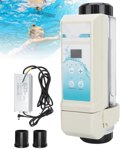 LISTaRSw Générateur De Chlore Au Sel avec Fonction Nettoyage Automatique, Chloration De Piscine Au Sel, Piscine Au Sel pour Piscines Creusées, Technologie De Micro-Ordinateur Avancée 12g/HR