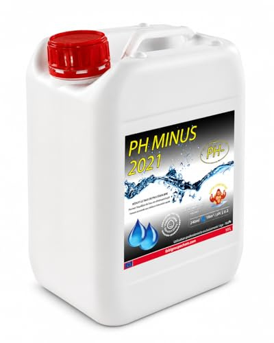Minorador de pH para dosificación PH Minus 10 litros (12,5KG) - Piscinas clorador salino - Reductor pH del Agua - Ácido Sulfúrico al 15%