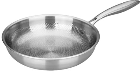 Jeorywoet Sartén de titanio, sartén de titanio de 11 pulgadas, antiadherente sin recubrimiento, con mango extraíble, segura para estufas de inducción en horno