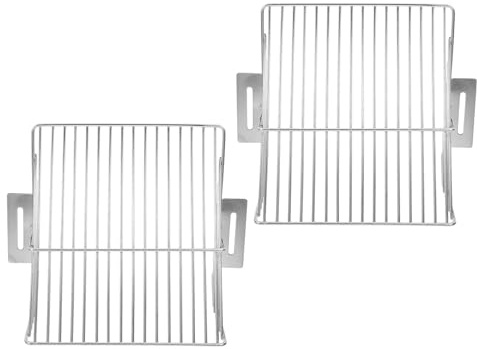 GLEAVI Rejilla de Desagüe Lateral 2 Piezas de Acero Inoxidable Filtro Protector Antiobstrucción para Canalones y Sumideros Exteriores Colador de Hojas para Drenajes de Patio y Garaje