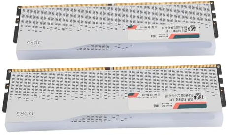 Xiuganpo Kit de Memoria RGB PC5‑54400U CL34‑45‑45‑108 de 32 GB DDR5 RAM 6800 MHz, Ancho de Banda de Datos Mejorado para Usuarios de PC de Escritorio