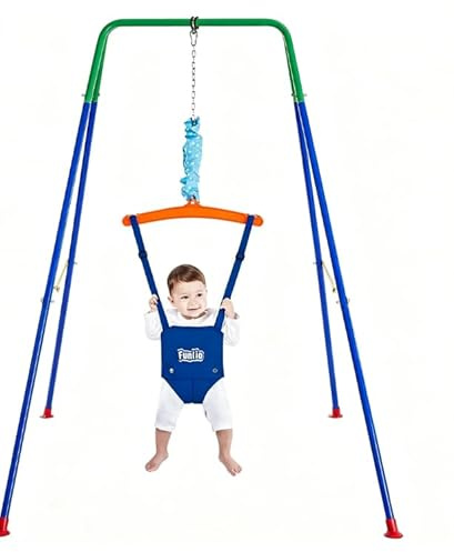 Funlio Babyhoppsits med ram för 6–24 månader – turkosgrön