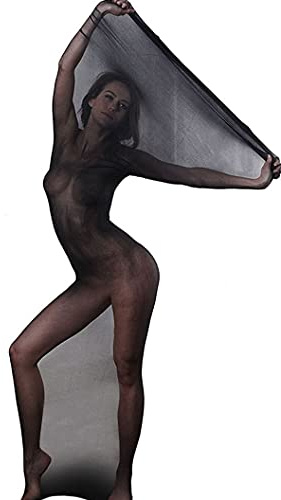 Creamlin Bodystocking Ganzkörper-Strümpfe Body Encasement Doppelte Verlängerte Nahtlose Ultra-dünne Strümpfe Schlafsäcke für Männer und Frauen (Schwarz)
