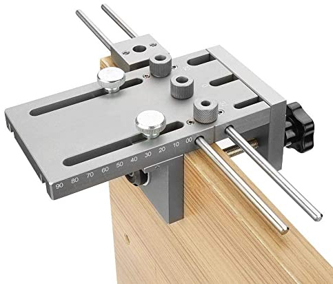 3 in 1 15mm Dowel Jig Woodworking Self Centering Doweling Jig Dowel Drill Guide Kit with 6/8/10mm Drill Bushings and Twist Drill
